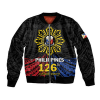 Personalized Philippines Independence Day Bomber Jacket Filipino 126th Anniversary Sun Tattoo