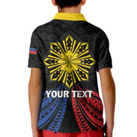 Personalized Philippines Independence Day Kid Polo Shirt Filipino 126th Anniversary Sun Tattoo