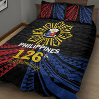 Philippines Independence Day Quilt Bed Set Filipino 126th Anniversary Sun Tattoo