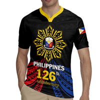 Personalized Philippines Independence Day Rugby Jersey Filipino 126th Anniversary Sun Tattoo