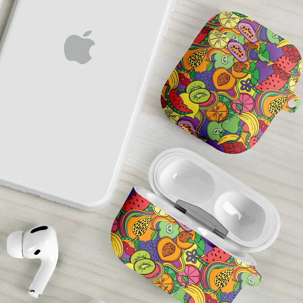 Hawaii Fruits Hippie Style AirPods Case Vibrant Colorful