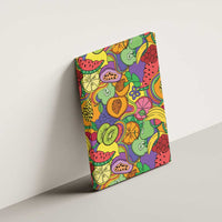 Hawaii Fruits Hippie Style Canvas Wall Art Vibrant Colorful
