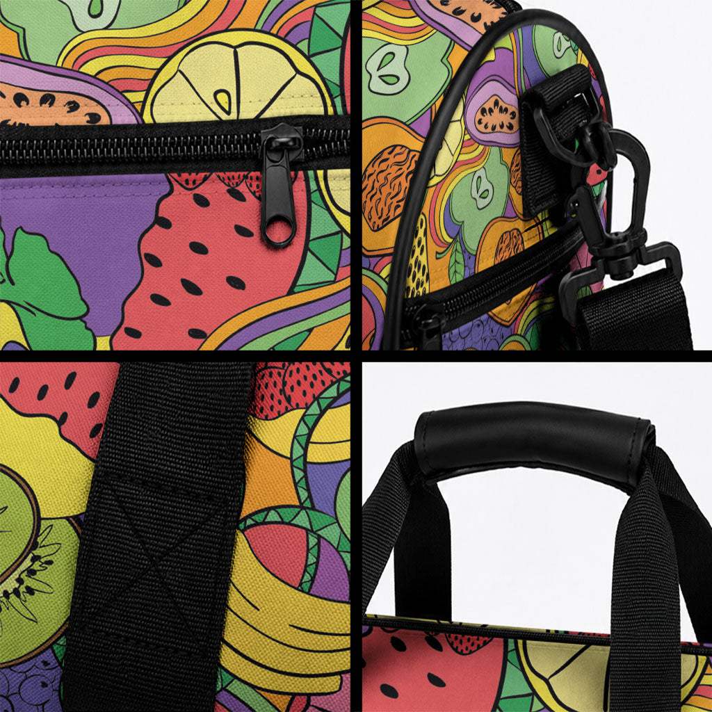 Hawaii Fruits Hippie Style Duffle Bag Vibrant Colorful LT01 - Polynesian Pride