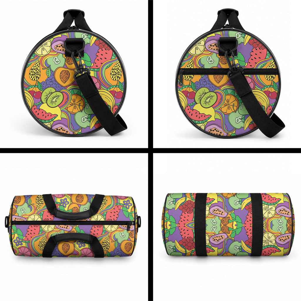 Hawaii Fruits Hippie Style Duffle Bag Vibrant Colorful LT01 - Polynesian Pride