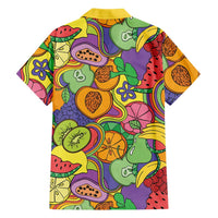 Hawaii Fruits Hippie Style Family Matching Mermaid Dress and Hawaiian Shirt Vibrant Colorful LT01 - Polynesian Pride