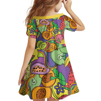 Hawaii Fruits Hippie Style Family Matching Puletasi and Hawaiian Shirt Vibrant Colorful LT01 - Polynesian Pride