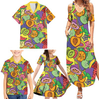 Hawaii Fruits Hippie Style Family Matching Summer Maxi Dress and Hawaiian Shirt Vibrant Colorful LT01 - Polynesian Pride