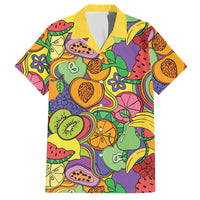 Hawaii Fruits Hippie Style Hawaiian Shirt Vibrant Colorful