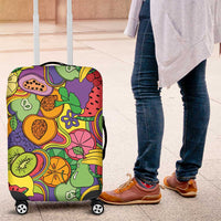 Hawaii Fruits Hippie Style Luggage Cover Vibrant Colorful