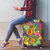 Hawaii Fruits Hippie Style Luggage Cover Vibrant Colorful