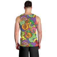 Hawaii Fruits Hippie Style Men Tank Top Vibrant Colorful