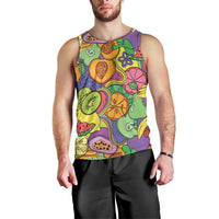 Hawaii Fruits Hippie Style Men Tank Top Vibrant Colorful