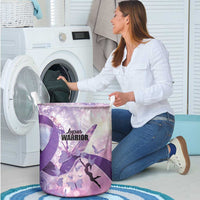 Polynesian Lupus Awareness Laundry Basket Butterfly Hologram Lupus Warrior