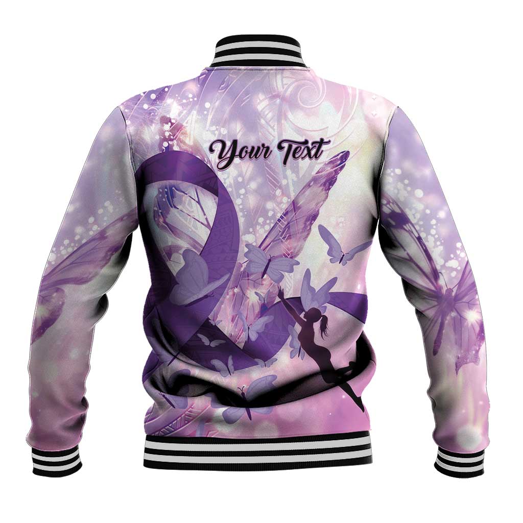 Personalized Polynesian Lupus Awareness Baseball Jacket Butterfly Hologram Lupus Warrior