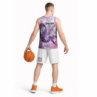 Personalized Polynesian Lupus Awareness Basketball Jersey Butterfly Hologram Lupus Warrior