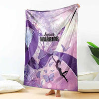 Polynesian Lupus Awareness Blanket Butterfly Hologram Lupus Warrior