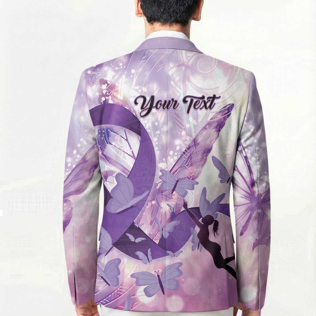 Personalized Polynesian Lupus Awareness Blazer Butterfly Hologram Lupus Warrior