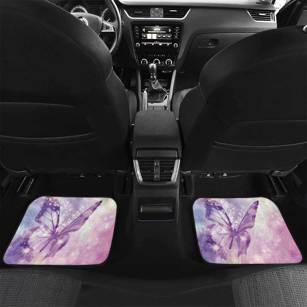 Personalized Polynesian Lupus Awareness Car Mats Butterfly Hologram Lupus Warrior