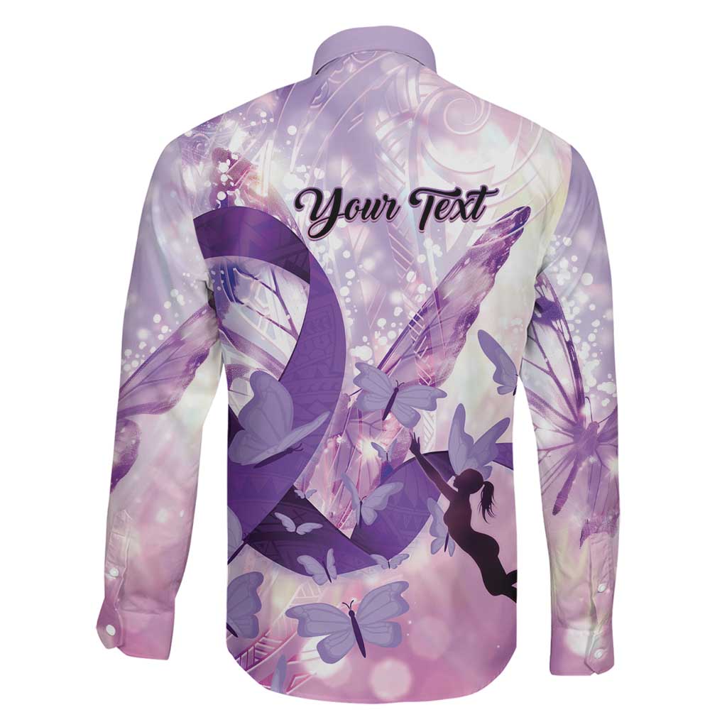 Personalized Polynesian Lupus Awareness Family Matching Summer Maxi Dress and Hawaiian Shirt Butterfly Hologram Lupus Warrior LT01 - Polynesian Pride