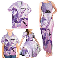 Personalized Polynesian Lupus Awareness Family Matching Tank Maxi Dress and Hawaiian Shirt Butterfly Hologram Lupus Warrior LT01 - Polynesian Pride
