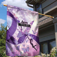 Polynesian Lupus Awareness Garden Flag Butterfly Hologram Lupus Warrior