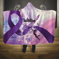 Polynesian Lupus Awareness Hooded Blanket Butterfly Hologram Lupus Warrior