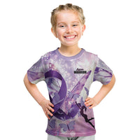 Personalized Polynesian Lupus Awareness Kid T Shirt Butterfly Hologram Lupus Warrior