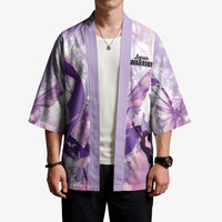 Personalized Polynesian Lupus Awareness Kimono Butterfly Hologram Lupus Warrior