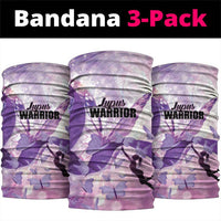Polynesian Lupus Awareness Neck Gaiter Butterfly Hologram Lupus Warrior