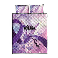 Polynesian Lupus Awareness Quilt Bed Set Butterfly Hologram Lupus Warrior