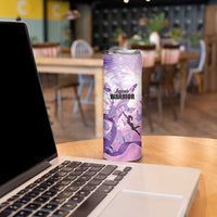 Personalized Polynesian Lupus Awareness Skinny Tumbler Butterfly Hologram Lupus Warrior