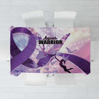 Polynesian Lupus Awareness Tablecloth Butterfly Hologram Lupus Warrior