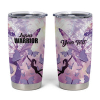 Personalized Polynesian Lupus Awareness Tumbler Cup Butterfly Hologram Lupus Warrior