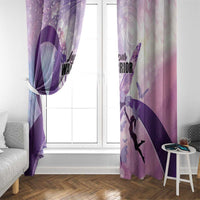 Polynesian Lupus Awareness Window Curtain Butterfly Hologram Lupus Warrior