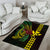 Hawaii Kakau Hammerhead Shark Area Rug Neon Plumeria Pattern