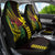 Hawaii Kakau Hammerhead Shark Car Seat Cover Neon Plumeria Pattern