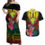 Hawaii Kanaka Maoli Flag Day Couples Matching Off Shoulder Maxi Dress and Hawaiian Shirt Tropical Flowers