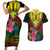 Hawaii Kanaka Maoli Flag Day Couples Matching Short Sleeve Bodycon Dress and Hawaiian Shirt Tropical Flowers