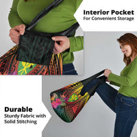 Hawaii Kanaka Maoli Flag Day Grocery Bag Tropical Flowers