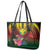 Hawaii Kanaka Maoli Flag Day Leather Tote Bag Tropical Flowers