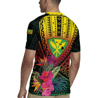 Hawaii Kanaka Maoli Flag Day Rugby Jersey Tropical Flowers