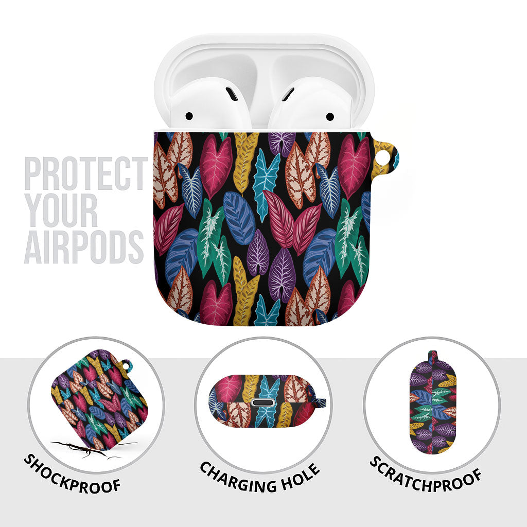 Hawaii Colorful Tropical Leaves AirPods Case LT01 - Polynesian Pride