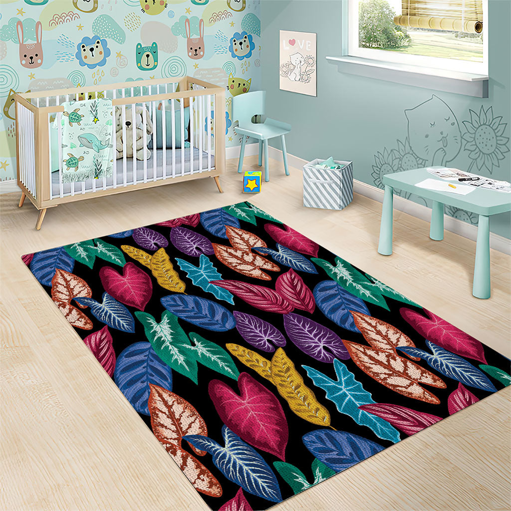 Hawaii Colorful Tropical Leaves Area Rug LT01 - Polynesian Pride
