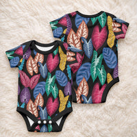 Hawaii Colorful Tropical Leaves Baby Onesie