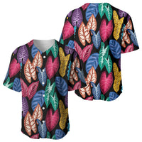 Hawaii Colorful Tropical Leaves Baseball Jersey LT01 - Polynesian Pride