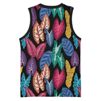 Hawaii Colorful Tropical Leaves Basketball Jersey LT01 - Polynesian Pride