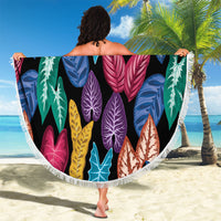 Hawaii Colorful Tropical Leaves Beach Blanket LT01 - Polynesian Pride