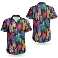 Hawaii Colorful Tropical Leaves Couples Matching Summer Maxi Dress and Hawaiian Shirt LT01 - Polynesian Pride