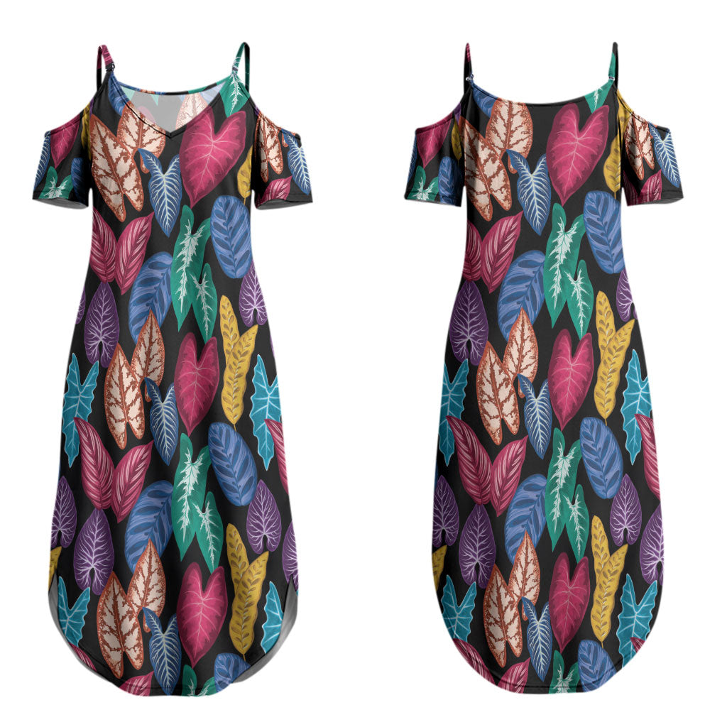Hawaii Colorful Tropical Leaves Couples Matching Summer Maxi Dress and Hawaiian Shirt LT01 - Polynesian Pride