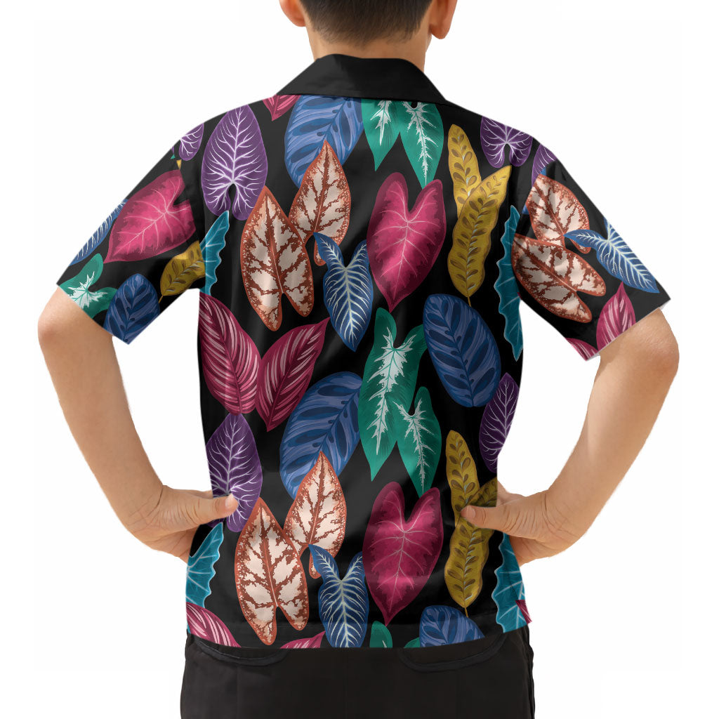 Hawaii Colorful Tropical Leaves Kid Hawaiian Shirt LT01 - Polynesian Pride